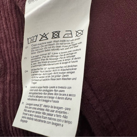 Rolla’s Corduroy Jumpsuit Burgundy 70s Retro Wide Leg Utility Boho Chic - Picture 11 of 12